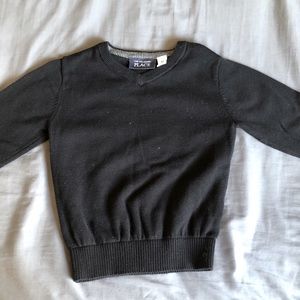 Black v-neck sweater